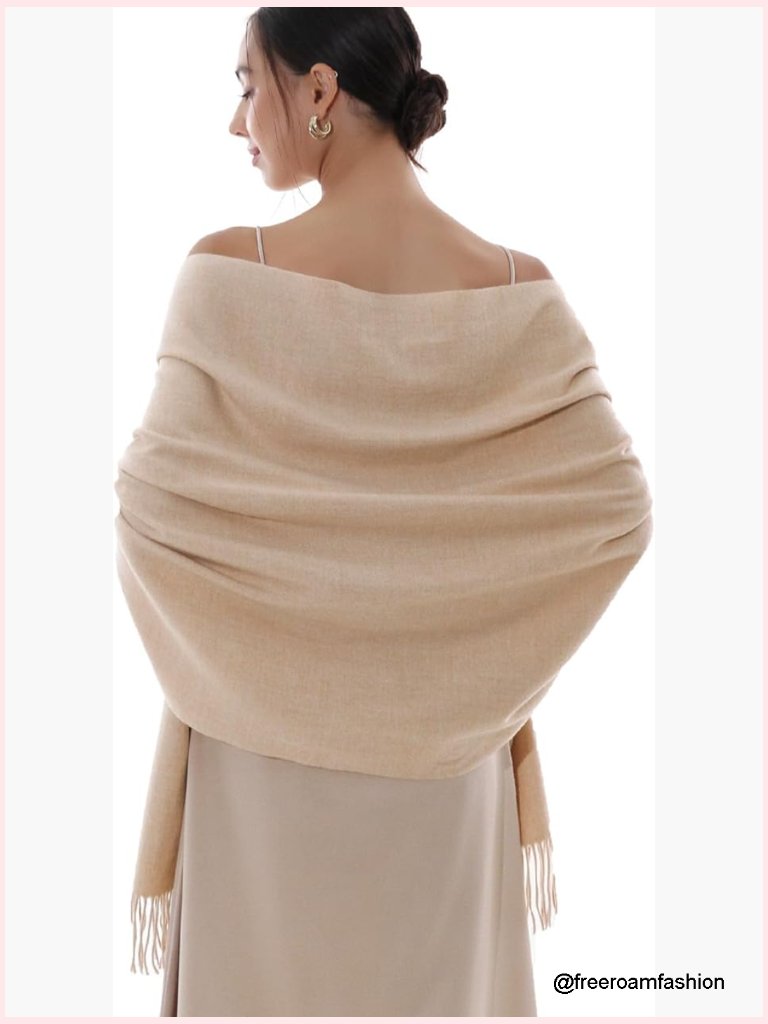 Large Pashmina Shawl Wrap Warm Soft Scarf For Women Evening Wear